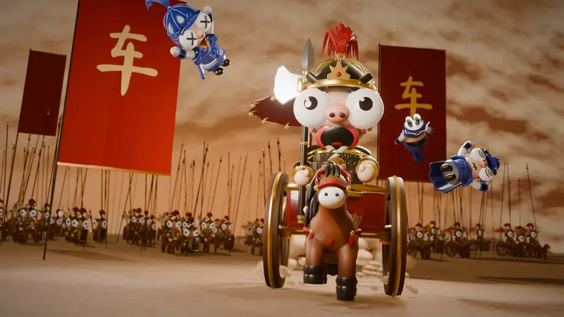 A war chariot rolls out
